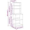 vidaXL Prateleira de Cozinha Carvalho Preto 60 x 40 x 168 cm