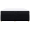 vidaXL Cama com molas/colch&atilde;o 200x200 cm tecido preto
