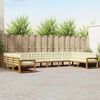 vidaXL Conjunto de Sof&aacute;s para Exterior 10 pcs Natural e Creme