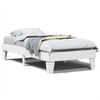 vidaXL Cama sem colch&atilde;o 100x200 cm madeira de pinho maci&ccedil;a branco