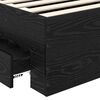 vidaXL Estrutura da Cama com cabeceira Carvalho Preto 100 x 200 cm