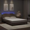 vidaXL Estrutura de cama Viana com LED sem colch&atilde;o 140x200cm cappuccino