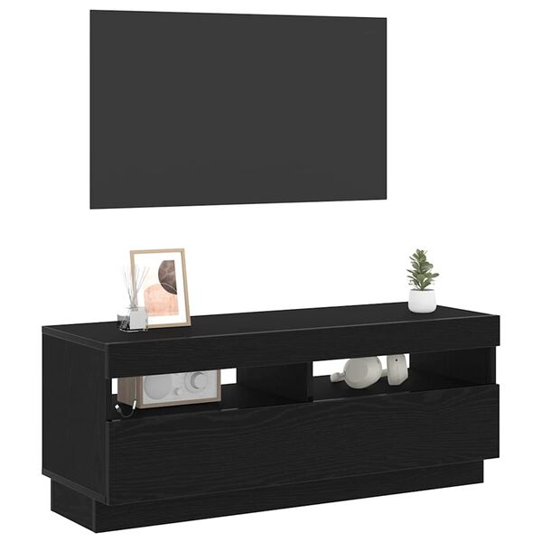vidaXL Gabinete para TV Carvalho Preto 100 x 35 x 40 cm