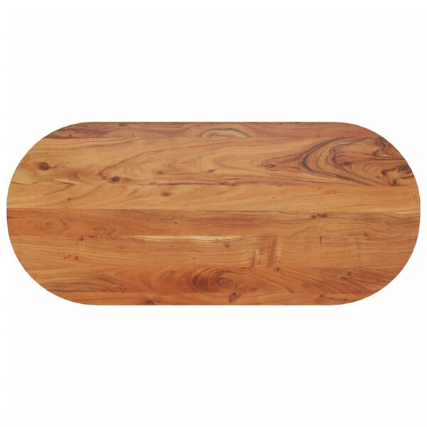 vidaXL Tampo de mesa oval 90x40x2,5 cm madeira de ac&aacute;cia maci&ccedil;a