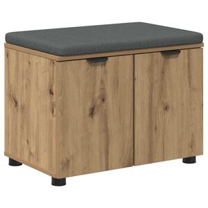 vidaXL Banco de Hall Carvalho Artesanal 60 x 38 x 46 cm
