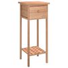vidaXL Mesa de apoio com gaveta 25x25x60cm madeira de nogueira maci&ccedil;a