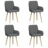 vidaXL Cadeiras de Jantar 4 pcs Tecido Cinzento-Escuro