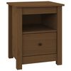 vidaXL Mesa de cabeceira 40x35x49 cm pinho maci&ccedil;o castanho mel