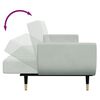 vidaXL Sof&aacute;-cama 2 lugares c/ apoio de p&eacute;s veludo cinza-claro