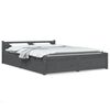 vidaXL Estrutura de cama com gavetas 140x200 cm cinzento