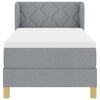 vidaXL Cama Box com colch&atilde;o Cinzento-claro 80 x 200 cm tecido