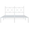 vidaXL Estrutura de cama com cabeceira 140x200 cm metal branco