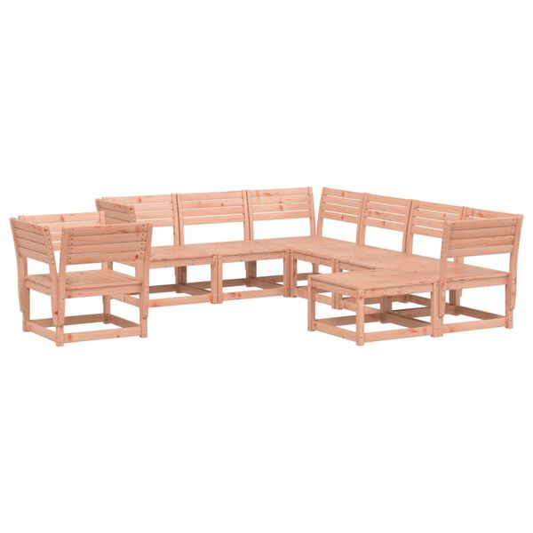 vidaXL 8 pcs conjunto lounge de jardim madeira de douglas maci&ccedil;a