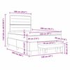 vidaXL Cama Box com colch&atilde;o Cinza Escuro 120 x 200 cm tecido