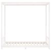 vidaXL Estrutura de cama infantil 90x190 cm pinho maciço branco