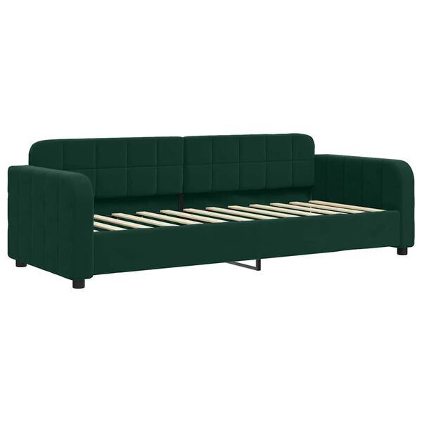 vidaXL Sofá-cama c/ gavetão e gavetas 80x200cm veludo verde-escuro