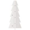 vidaXL &Aacute;rvore de Natal decorativa 49 cm madeira de pinho maci&ccedil;a branco