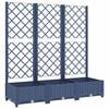 vidaXL Vaso/floreira jardim c/ treli&ccedil;a 120x40x121,5 cm PP cinzento azul