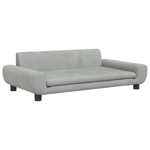 vidaXL Sof&aacute; infantil 100x54x33 cm veludo cinzento-claro