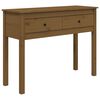 vidaXL Mesa consola 100x35x75 cm madeira de pinho maci&ccedil;a castanho mel