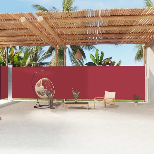 vidaXL Toldo lateral retr&aacute;til 200x1200 cm vermelho