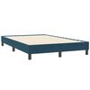 vidaXL Cama com molas/colch&atilde;o 120x210 cm veludo azul-escuro