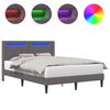 vidaXL Estrutura da Cama Cinzento 160 x 200 cm Couro Sint&eacute;tico