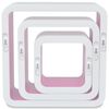 vidaXL Prateleiras de parede cubo 6 pcs branco e rosa