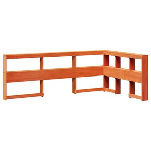 vidaXL Estante cabeceira forma de L 120 cm pinho maci&ccedil;o castanho-mel