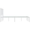 vidaXL Estrutura de cama com cabeceira 140x200 cm metal branco