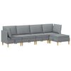 vidaXL Conjunto de sof&aacute; modular com armazenamento 5 unid. Tecido