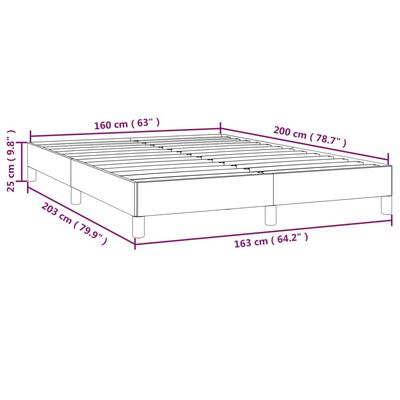 vidaXL Estrutura de cama 160x200 cm veludo cinzento-escuro