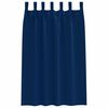 vidaXL Cortinas Blackout com Argolas 2 pcs Azul Escuro 175 x 140 cm
