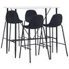 vidaXL 5 pcs conjunto de bar tecido preto