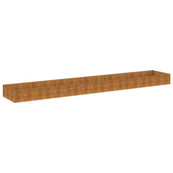 vidaXL Canteiro elevado de jardim 579x100x36 cm a&ccedil;o corten