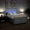 vidaXL Cama com molas/colch&atilde;o 140x200 cm tecido cinzento-claro