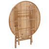 vidaXL 5 pcs conj. de jantar dobrável c/ almofadões p/ exterior bambu