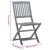 vidaXL Cadeiras exterior dobráveis c/ almofadões 4 pcs acácia maciça