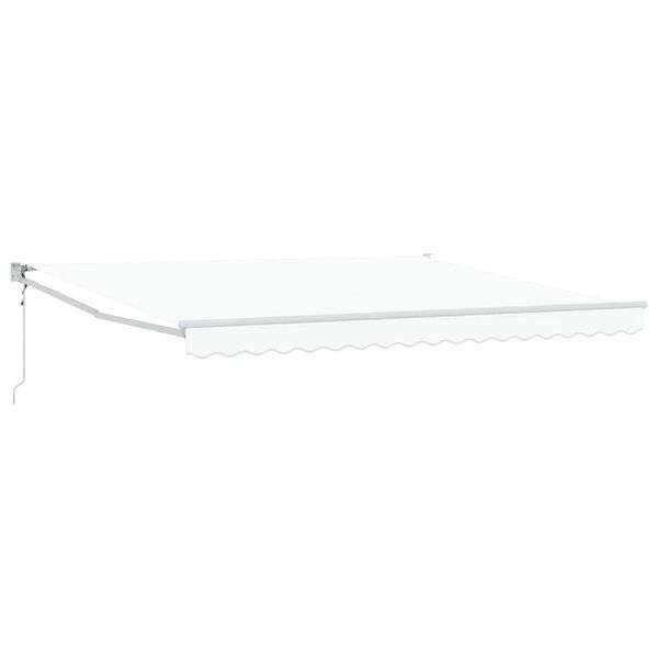 vidaXL Toldo Retrátil Branco 400 × 300 cm Poliéster