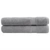 vidaXL Toalhas premium SOLUND 2 pcs 100x200 cm 600 gsm cinzento