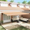 vidaXL Toldo Retr&aacute;til Manual Amarelo e Laranja 600 &times; 350 cm