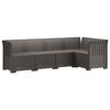 vidaXL Sof&aacute; de Jardim para 5 Pessoas com Visual de Rattan PP