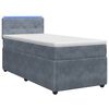 vidaXL Cama box spring com colch&atilde;o Cinzento-Escuro 80 x 200 cm Veludo
