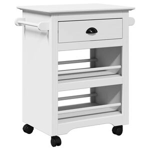 vidaXL Carrinho de cozinha BODO branco 67,5x45x80 cm