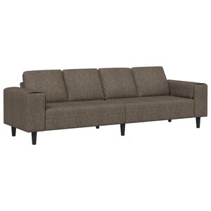vidaXL Sof&aacute; de Sala de Estar Cinza Escuro 250 x 77 x 76 cm