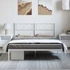 vidaXL Estrutura de cama com cabeceira 135x190 cm metal branco