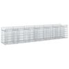 vidaXL Cama elevada de gabi&atilde;o 2 unid. 300 x 50 x 60 cm A&ccedil;o Galvanizado