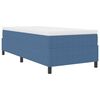 vidaXL Cama Box Azul e Branco 100 x 200 cm Tecido de Veludo Cotele