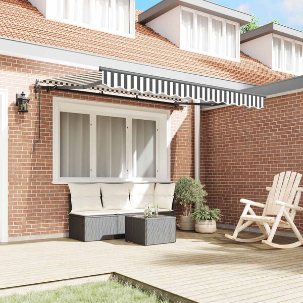 vidaXL Toldo Retr&aacute;til Antracite 350 x 200 cm tecido