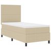 vidaXL Cama Box Spring LED Cinza Claro e Branco 80 x 200 cm